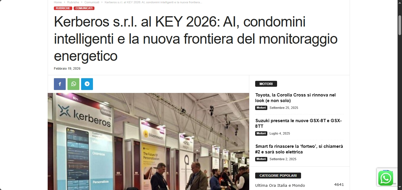 Giornale Info Brianza - Kerberos al Key 2026