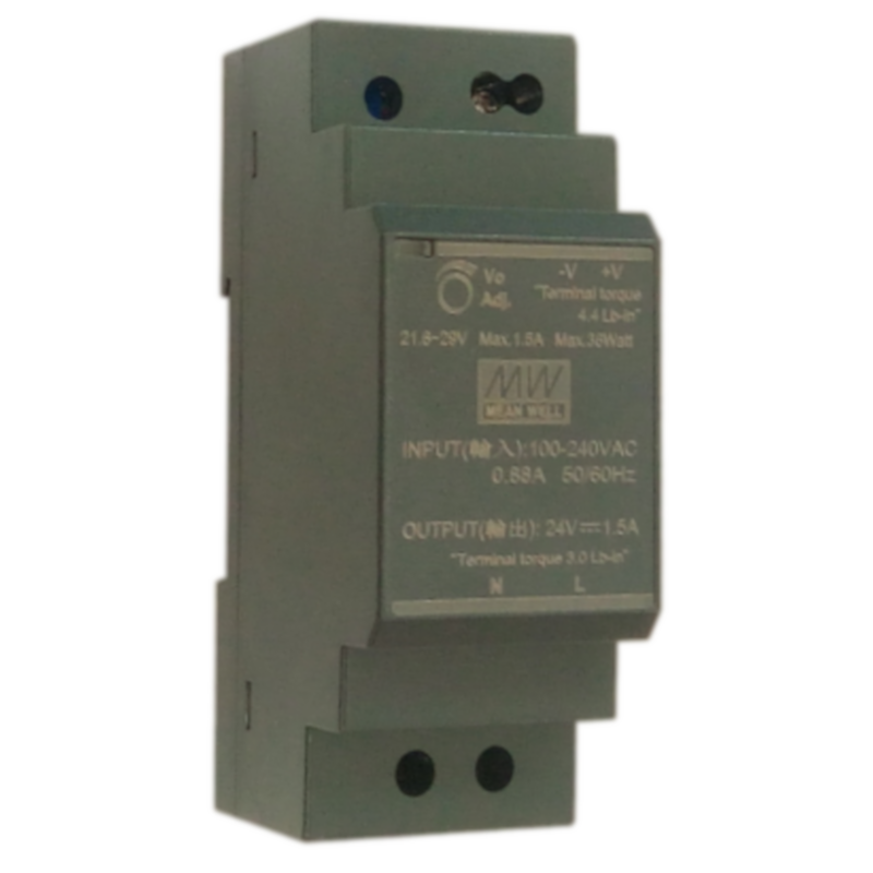 Alimentatore 230 VAC con uscita 24 VDC / 1.5 A 