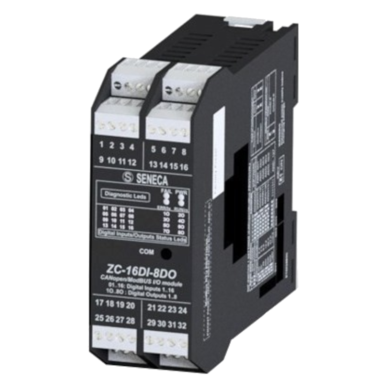 Modulo ModBUS RS485 con 16 ingressi - 8 uscite digitali 