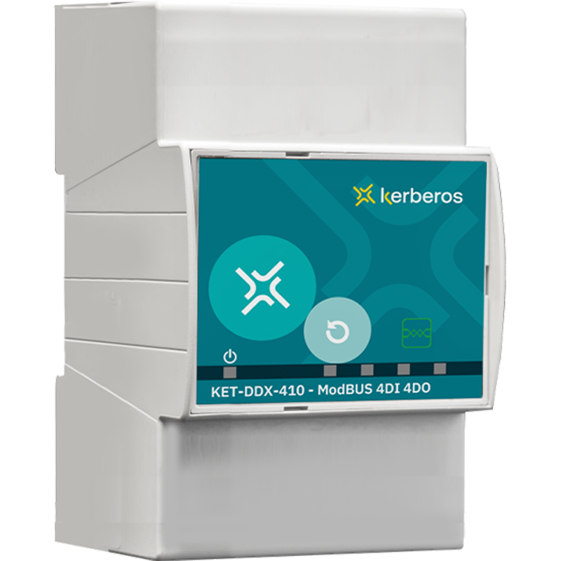 Modulo I/O multifunzione ModBUS con 4 ingressi digitali e 4 uscite relè 